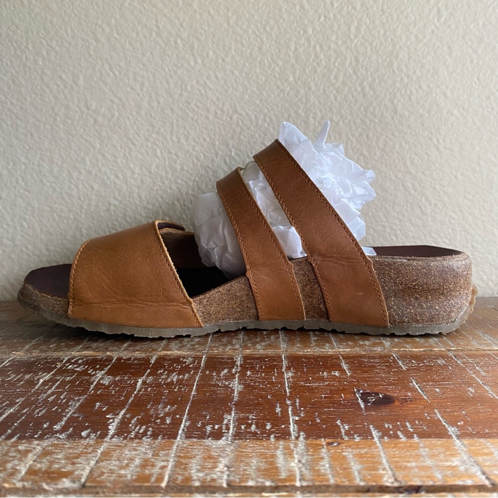 HAFLINGER boho leather sandals - tan Birkenstock style sandals - Picture 8 of 12